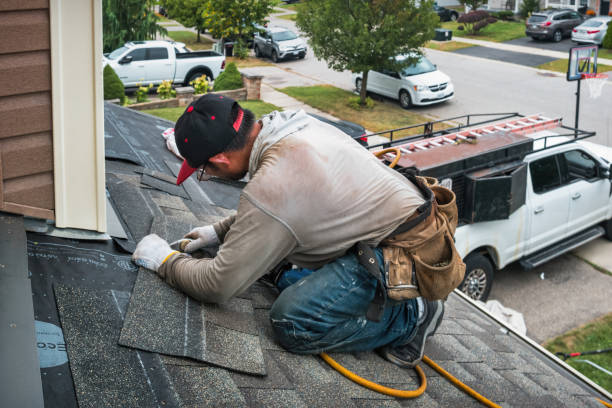 Professional Roofing technician working in Beachwood, NJ